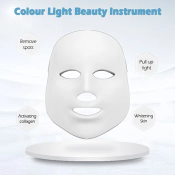 

Beauty Photon LED Facial Mask Therapy 7 Colors Light Skin Care Rejuvenation Wrinkle Acne Removal Face Beauty Spa