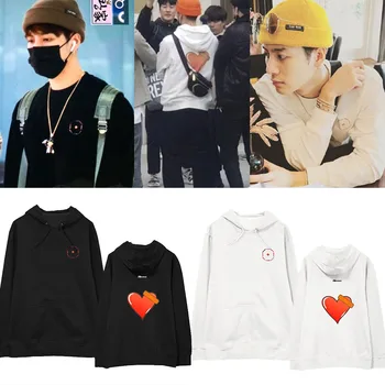 

Kpop GOT7 Mirrors Same Cotton Hoody BULLET TO THE HEART Suit Cap Hoodies Long Sleeve Fleece Thicken Autumn Winter Clothes