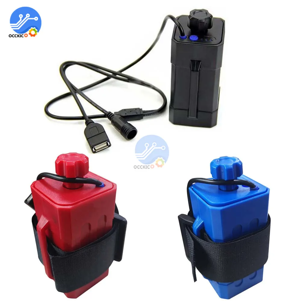

4x 18650 Cycling Safety Waterproof Battery Pack Charger Box LED Indicator Lithium battery case For BicycleTail Light Headlight