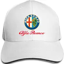 Унисекс Регулируемая сэндвич бейсболка Alfa Romeo Логотип Дальнобойщик шляпа Белый
