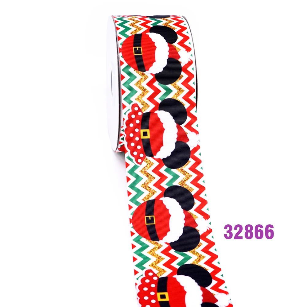 50 ярдов на размер Рождественская лента с принтом корсажная лента 32891 - Цвет: 32866