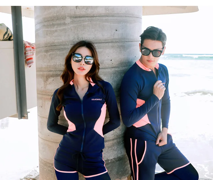Пара rashguards бикини для женщин летние пляжные купальники для женщин s купальник женский купальный костюм для девочек новые пары Длинные