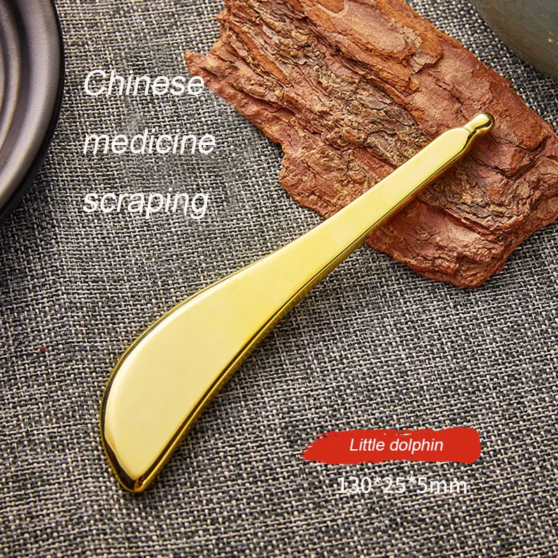 Чистый медный инструмент Guasha для расслабления лица Детокс соскабливающая доска