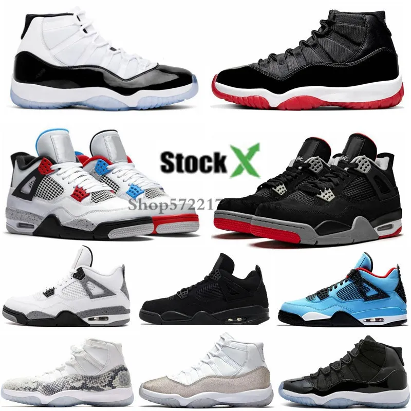 Черная кошка 4 4s What The White Cements Мужская баскетбольная обувь Bred 11 11s Concord 45 Space Jam