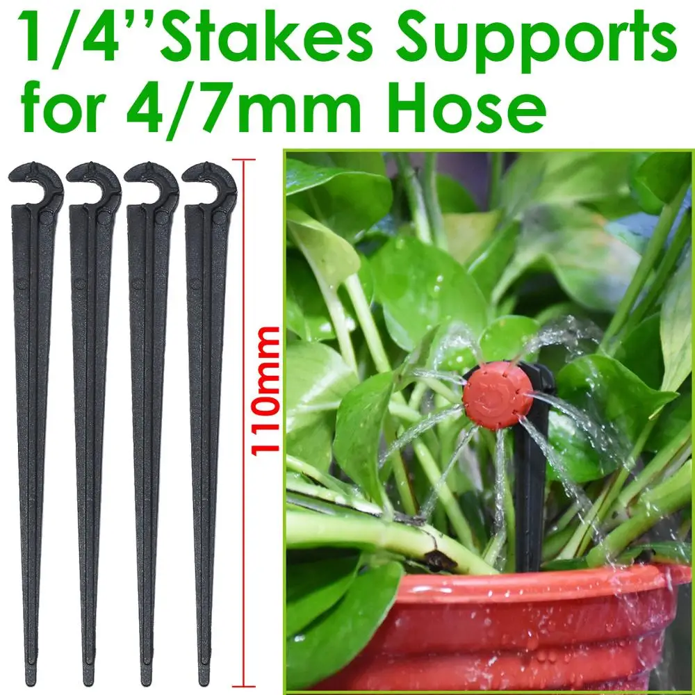 50-200X Garden 1/4 Inch C-type Hook Fixed Support Holder Stakes Stem Fit 4/7mm Hose Watering Drip Irrigation Greenhouse plants irrigation kits,drip irrigation kits,garden irrigation kits,drip irrigation tool