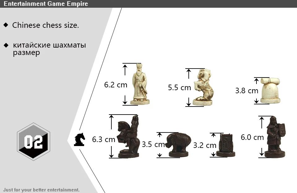2 Yernea New Traditional Chinese Chess Set Resin Chess Pieces Suede Chessboard High-quality Chess Board Game Retro Character (2)