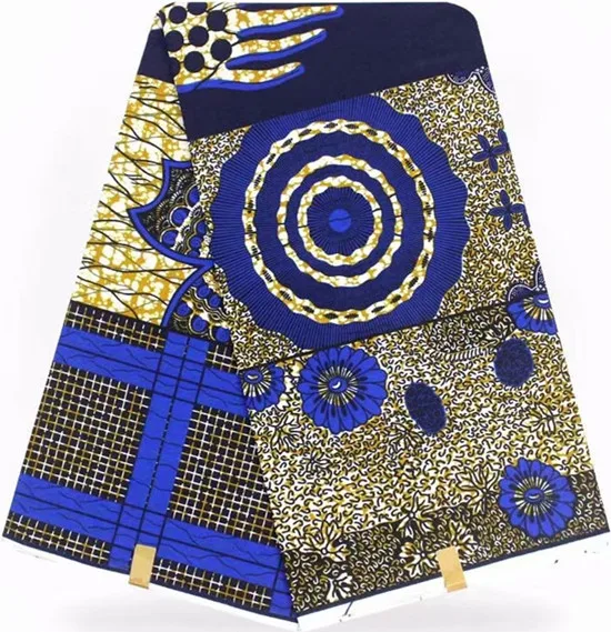 Африканская ткань Африканский Воск Печать Ткань Анкара ткань для лоскутное 6 ярдов хлопок африканская настоящая восковая печать tissus воск B2-V3