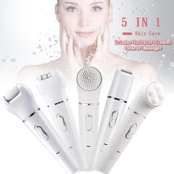 

5 in 1 Facial Cleaning Brush Multifunctional Electric Face Cleaner Facial Massager Deep Facial Cleansing Electric Lady Massager