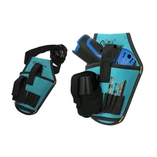 

Portable Drill Tool Bag 600D Nylon Fabric Tool Bag Screwdriver Kit Holde Electrician Waist Pocket Tool Belt Bag Drill Waist Bag