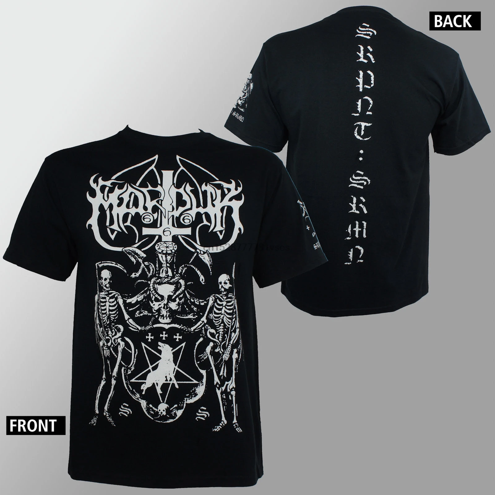 Подлинная футболка MARDUK Band с логотипом Serpent Sermon Skeleton новая модная летние прямые