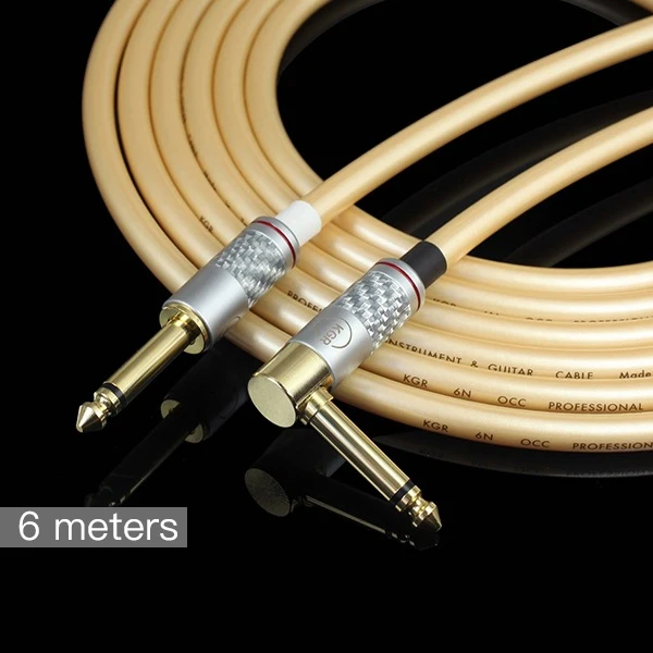 6N OCC монокристаллическая медная гитарная линия инструментальная линия электрогитара кабель fever шумоподавление экранирование - Цвет: 6 meters