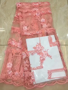 

Hot Sale Embroidered African Lace Fabric 2019 High Quality Lace French Net Sequins Lace Fabrics For Women Dress
