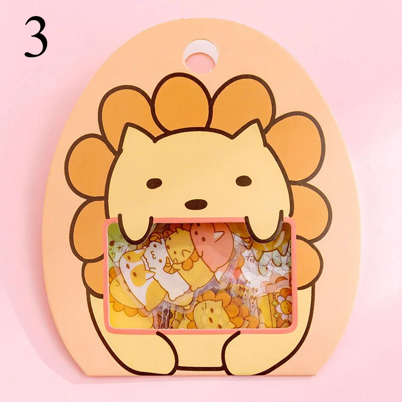 50 шт милые Мультяшные декоративные наклейки s Kawaii животные канцелярские наклейки s ПВХ клейкие наклейки для детей DIY принадлежности для скрапбукинга - Цвет: 3