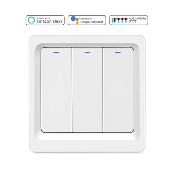 

Smart Switch WiFi Push Button Wall Light Switches EU 220V With / No Neutral Line Tuya Wireless Compatible Alexa Google Home