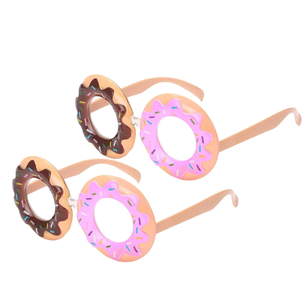 2 штуки забавные солнцезащитные очки пончик время вечерние очки с пластиковой рамкой Хэллоуин нарядное платье Вечерние сувениры