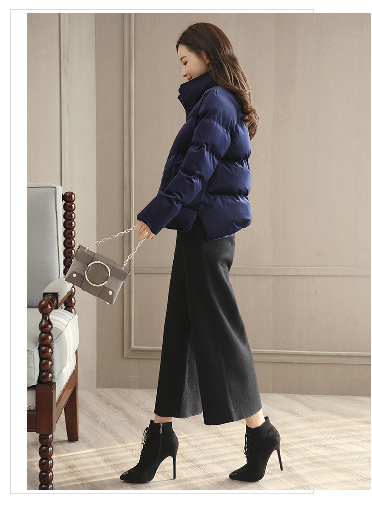 Female Winter New Style Coat-Style Cotton Clothes Thick Elegant Mom Winter Small Cotton-Padded Jacket down Coat Short