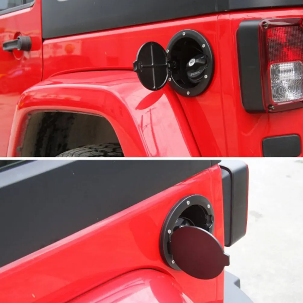 Алюминиевый сплав для 2007- Jeep Wrangler JK Автомобильный газовый топливный бак крышка эксклюзивного логотипа декоративные аксессуары