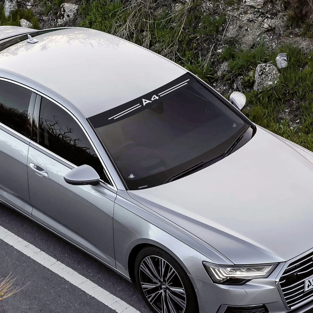 Для Audi A4 B5 B6 B7 B8 B9 Автомобильная наклейка на переднее и заднее лобовое стекло авто Светоотражающая виниловая пленка наклейки автомобильные аксессуары для тюнинга автомобиля