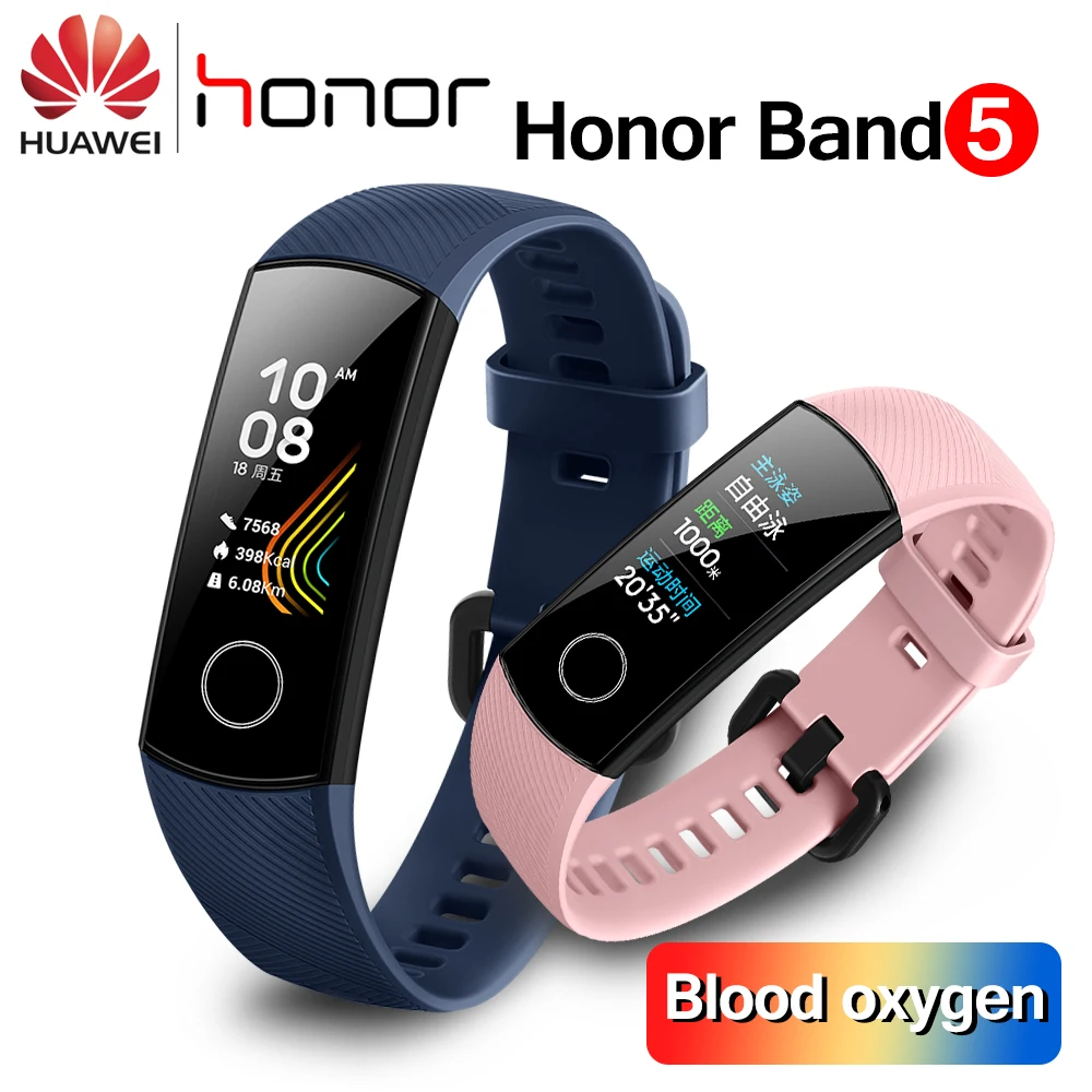 Original Huawei Honor Band 5 4 Smart Wristband Blood Oxygen 0.95
