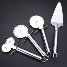 Pizza Cooking Tools Stainless Steel Pizza Cutter Double Roller Pizza Knife Cutter Pastry Pasta Dough Crimper Kitchen Tools