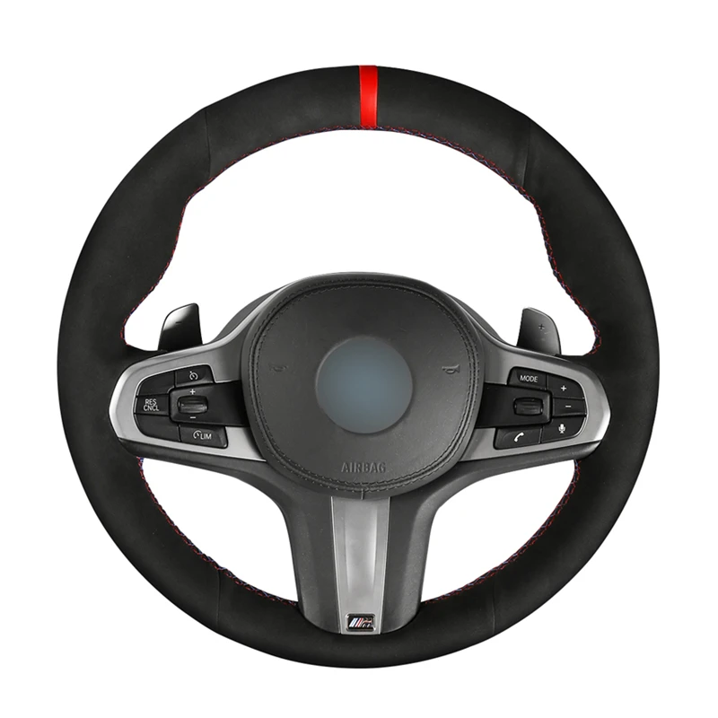 Черная замшевая ручная строчка для BMW M Sport G30 G31 G32 G20 G21 G14 G15 G16 X3 G01 X4 G02 X5 G05 |