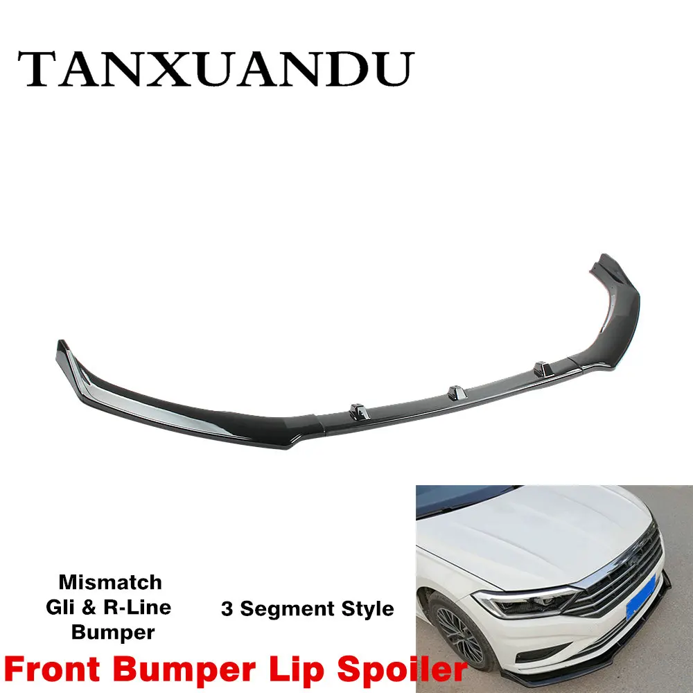 Не подходит для Jetta Gli или R-line, которые подходят для VW Jetta- MK7 3 этапа передний бампер спойлер сплиттер с серебряной фольгой