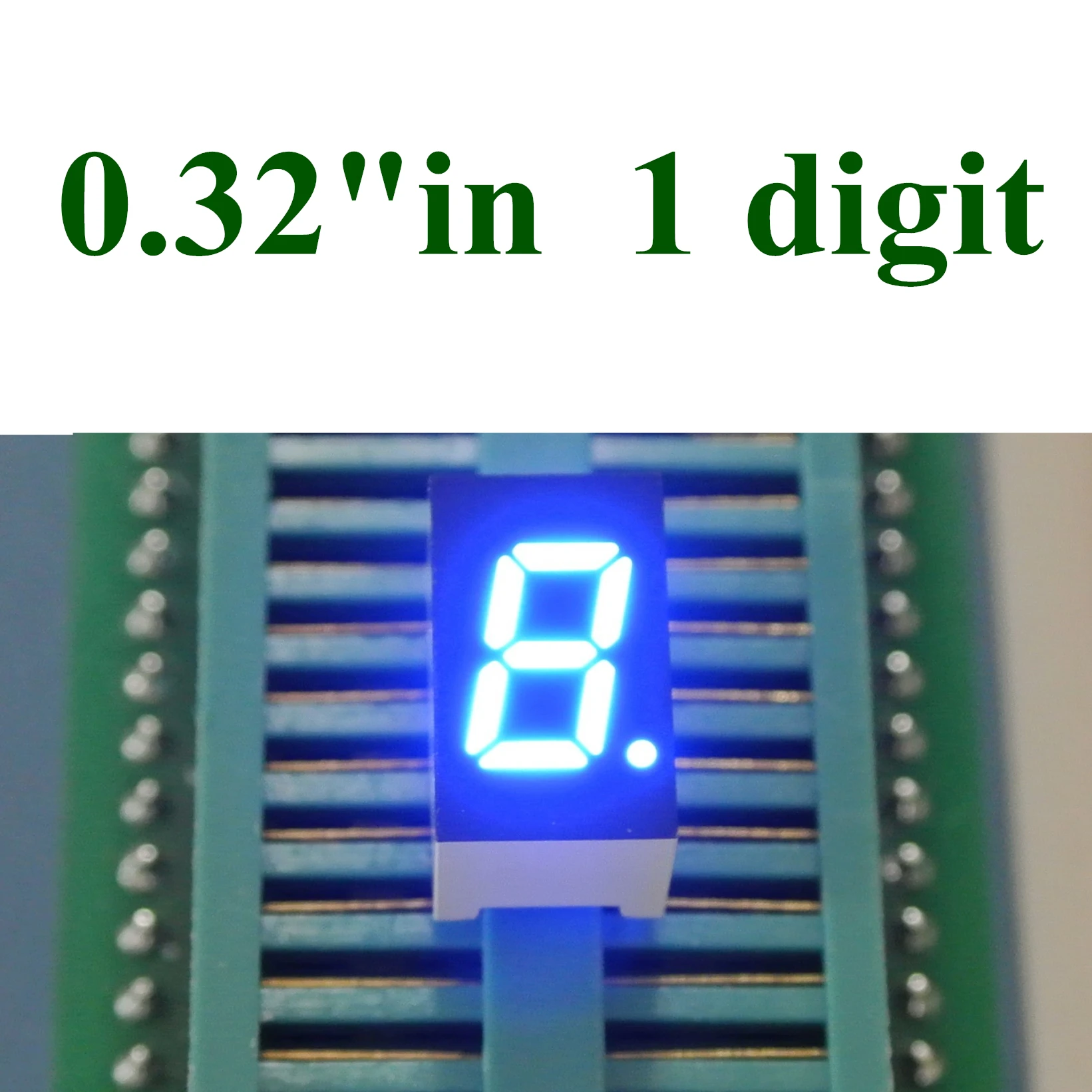 0.32" inch 1 Bit 7 Segment RED GREEN BLUE WHITE LED Display Digital Tube Plastic Metal Common ANODE/cathode 20PCS/LOT