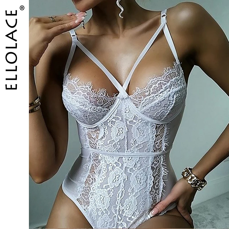 Ellolace Lace Bodysuit Women Sexy Body Push Up Overalls Sleeveless Bodycon Rompers Ladies 2020 Fashion Lace Bodysuits Bodys Ellolace Lace Bodysuit Women Sexy Body Push Up Overalls Sleeveless Bodycon Rompers Ladies 2020 Fashion Lace Bodysuits Bodys