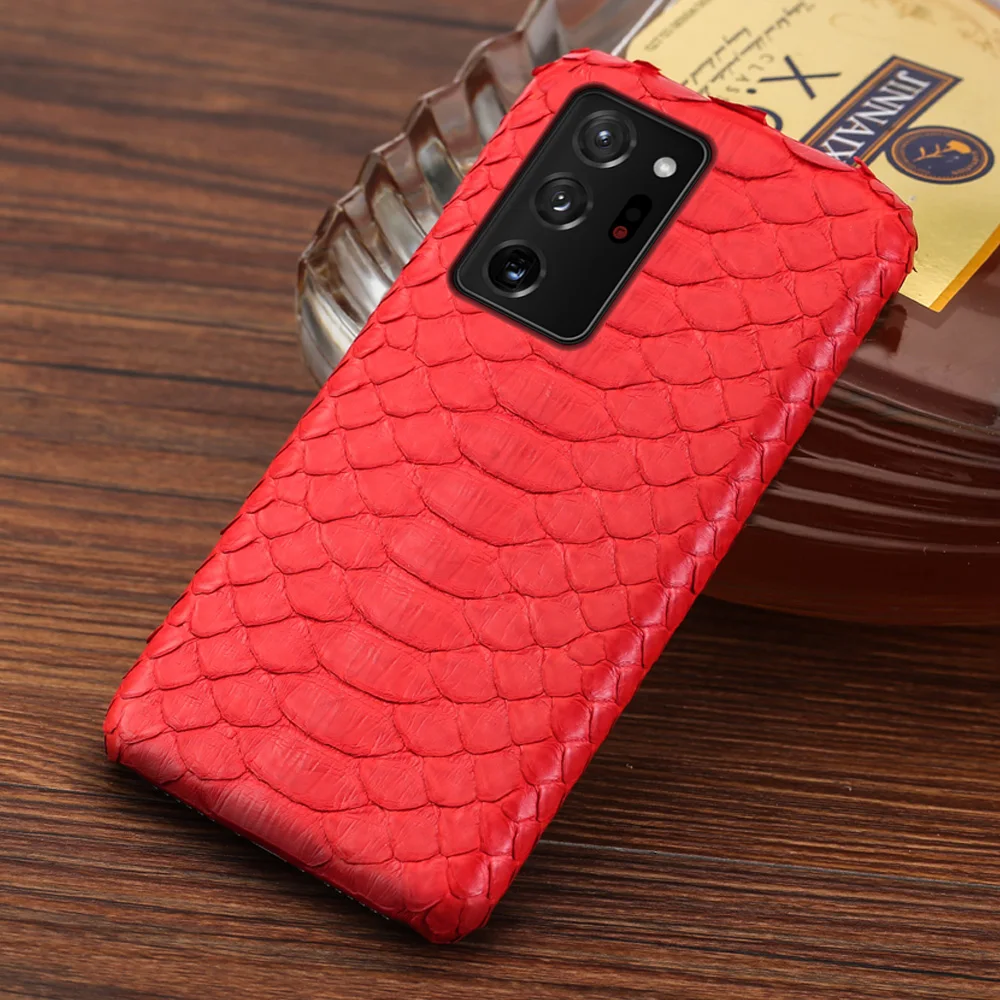 

Luxury Genuine Python Leather Phone Case For Samsung Galaxy Note 20 Ultra Note 10 Plus A55 A54 A53 S24 S23 S22 S21Plus Snakeskin