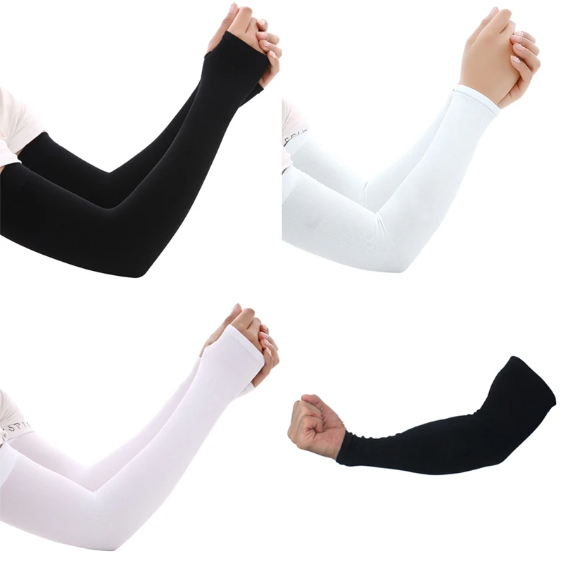 1 Pair Unisex Outdoor Sports Cooling Arm Sleeves Cover UV Sun Protection Men 