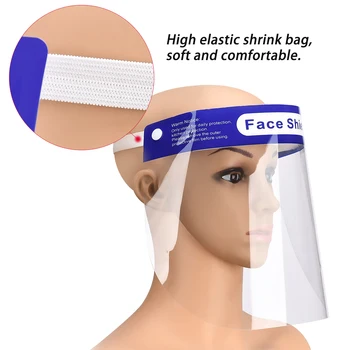 

Transparent Protective Mask Film Anti-fog Mask Sheet Environmental Protection Isolation Mask Protective Face Screen With Sponge