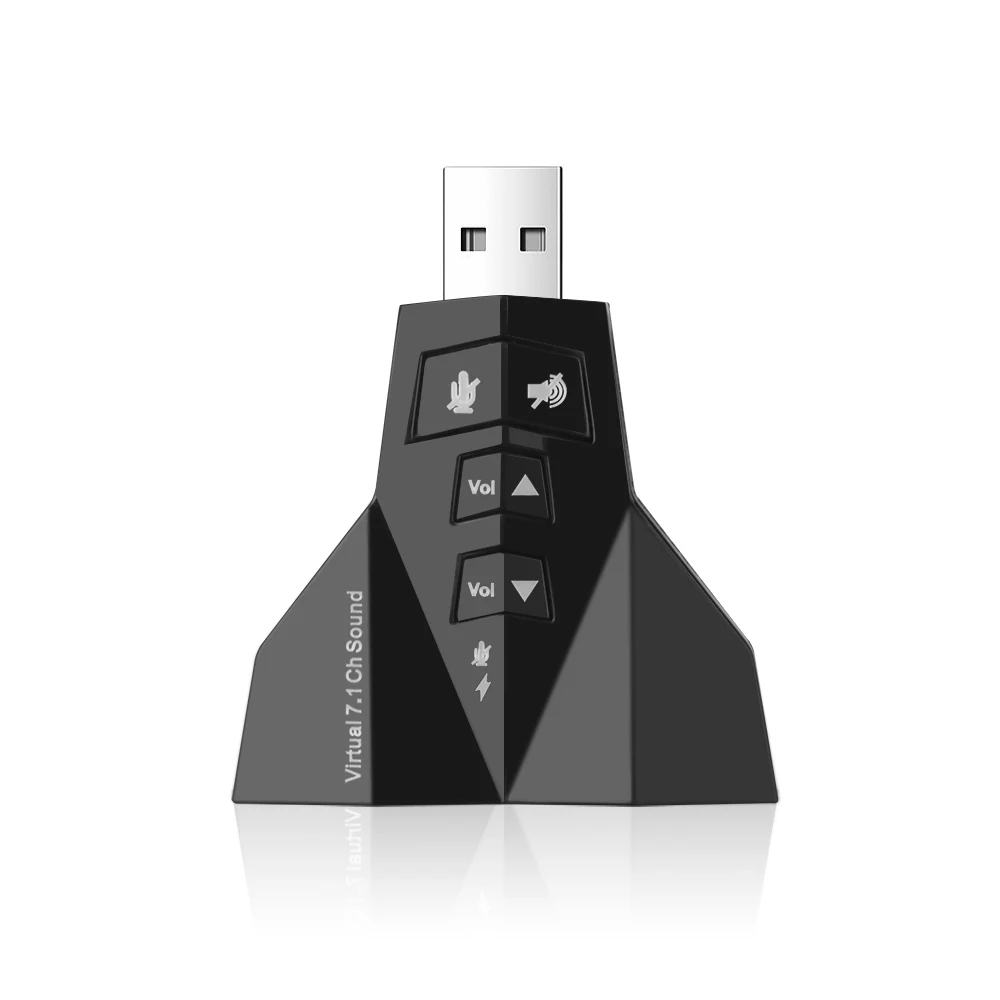 USB-звуковая карта 7 1 каналов 3D Аудио звуковая адаптер для микрофона
