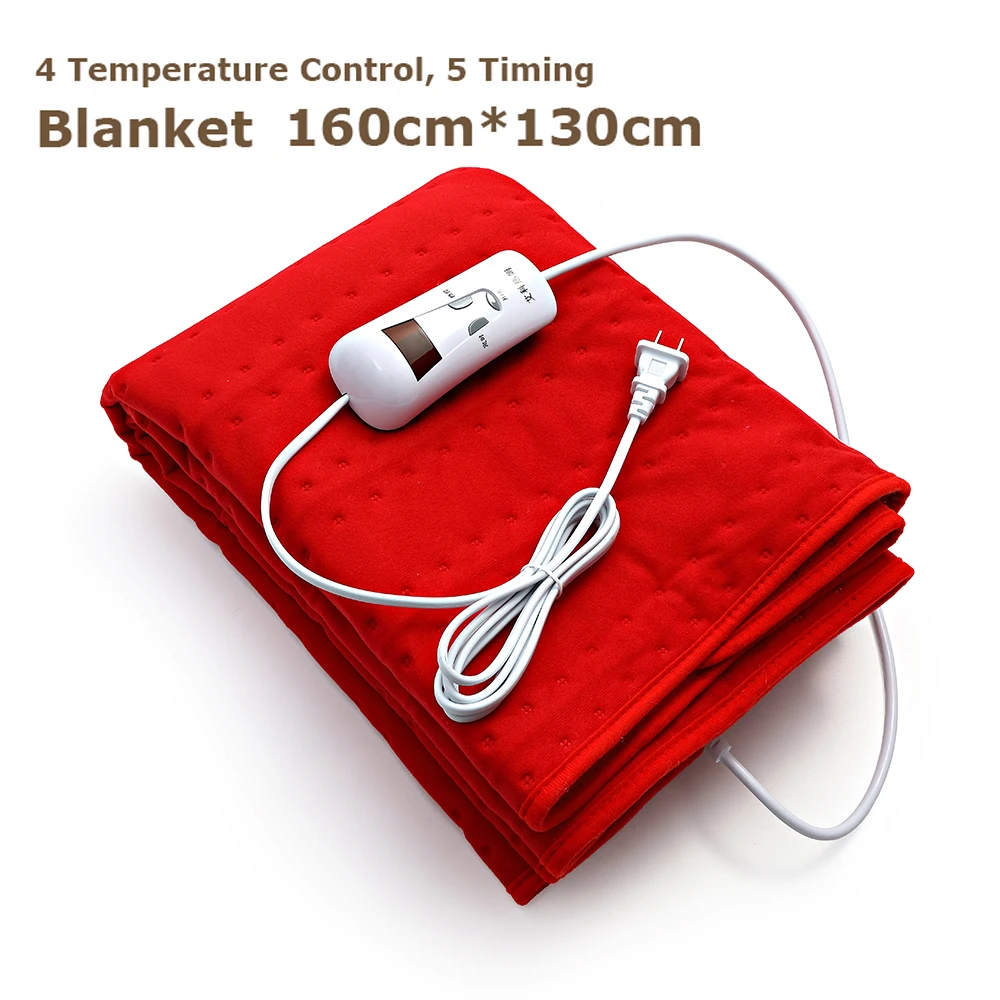 Waterproof Electric Blanket Double 220V Electric Heated Blanket Mat Single-control Dormitory Bedroom Heating Carpet
