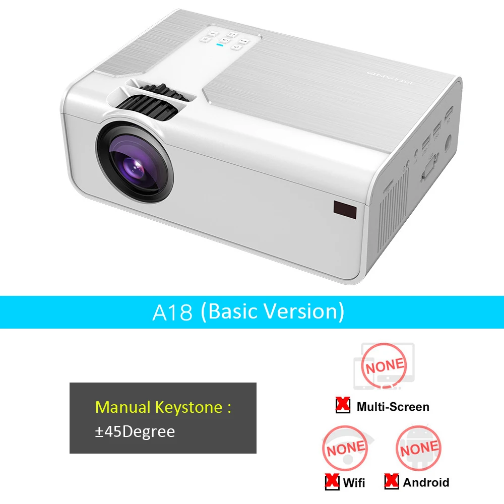 best projector for home theater VCHIP A18 4K Projector Mini Projector Portable proyector For Home Theater проектор для дома LED Supports 1080P HDMI Media Player smartphone projector Projectors