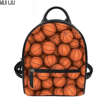 

Customized Men Women Mini Backpack Teenager Boys Girls Schoolbag Soccerly Basket Ball Daypack PU Leather Schoolbag Kid Satchel