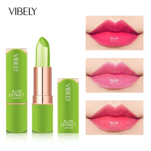 VIBELY-뉴 7 색 컬러 무드 립밤, 천연 알로에 베라 립스틱, 오래 지속되는 모이스처라이징 메이크업, 여성용 화장품 4