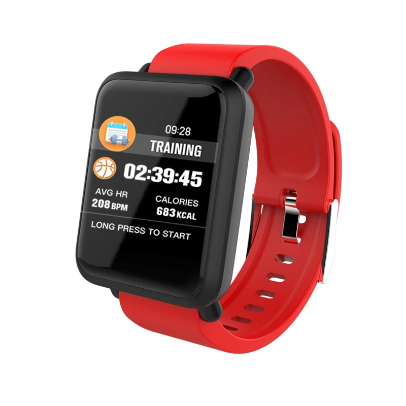 red Schnoah Смарт-часы для женщин и мужчин Smartwatch WhatsApp Facebook сообщение напоминание о звонке для Apple Xiaomi Huawei Android ios Телефон - Цвет: red