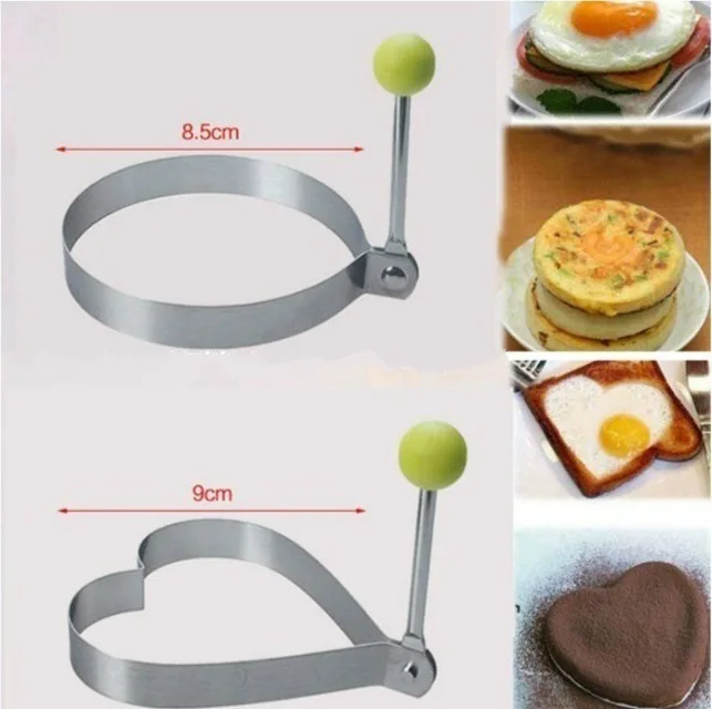 Stainless Steel BBQ Fried Egg Shaper Pancake Mould Mold Kitchen Cooking Tools Gadgets Kitchen Accessories Egg Mold