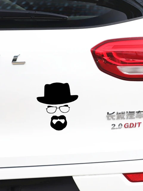 15CM*13CM Car Stickers American TV Series Breaking Bad Mr.White Heisenberg  Funny Creative Decals Vinyls Auto Tuning Styling D10