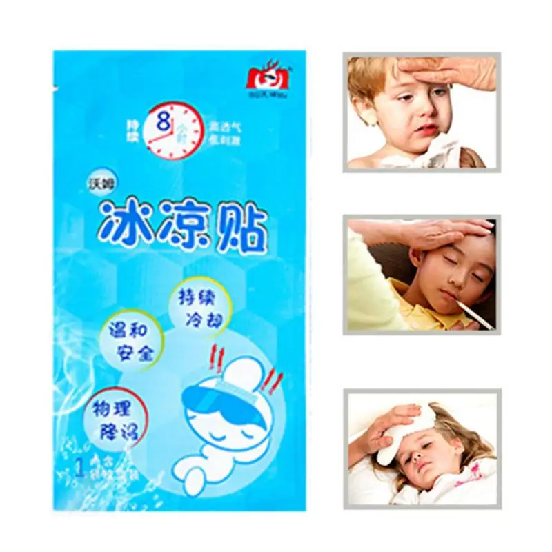 5pcs Cooling Patches For Fever Headache Heat Stroke Toothache Plaster
