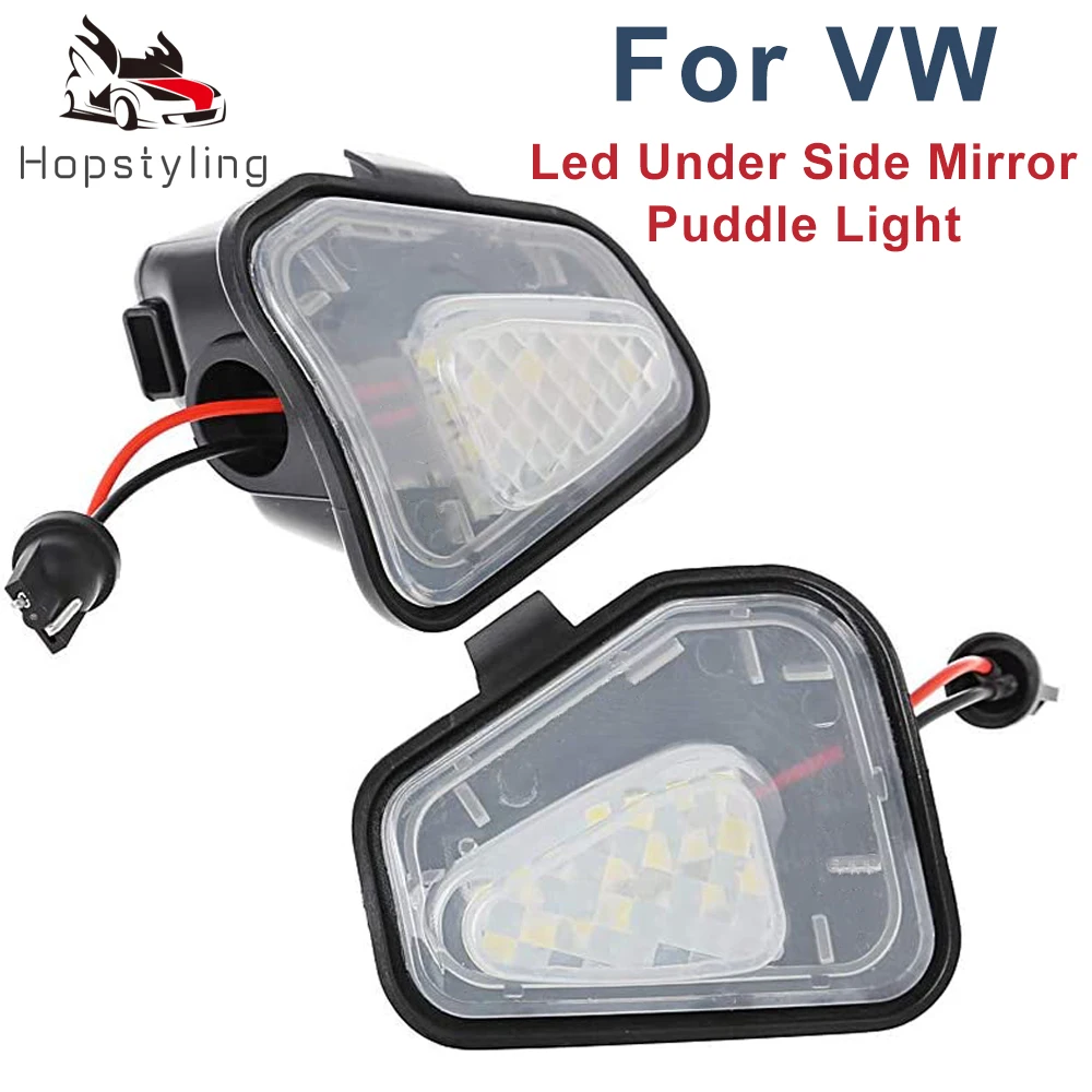 

2Pcs LED Side Mirror Puddle Lights Lamp No Error for Vw Volkswagen CC Beetle Passat B7 3C CC EOS Scirocco Jetta Car-styling