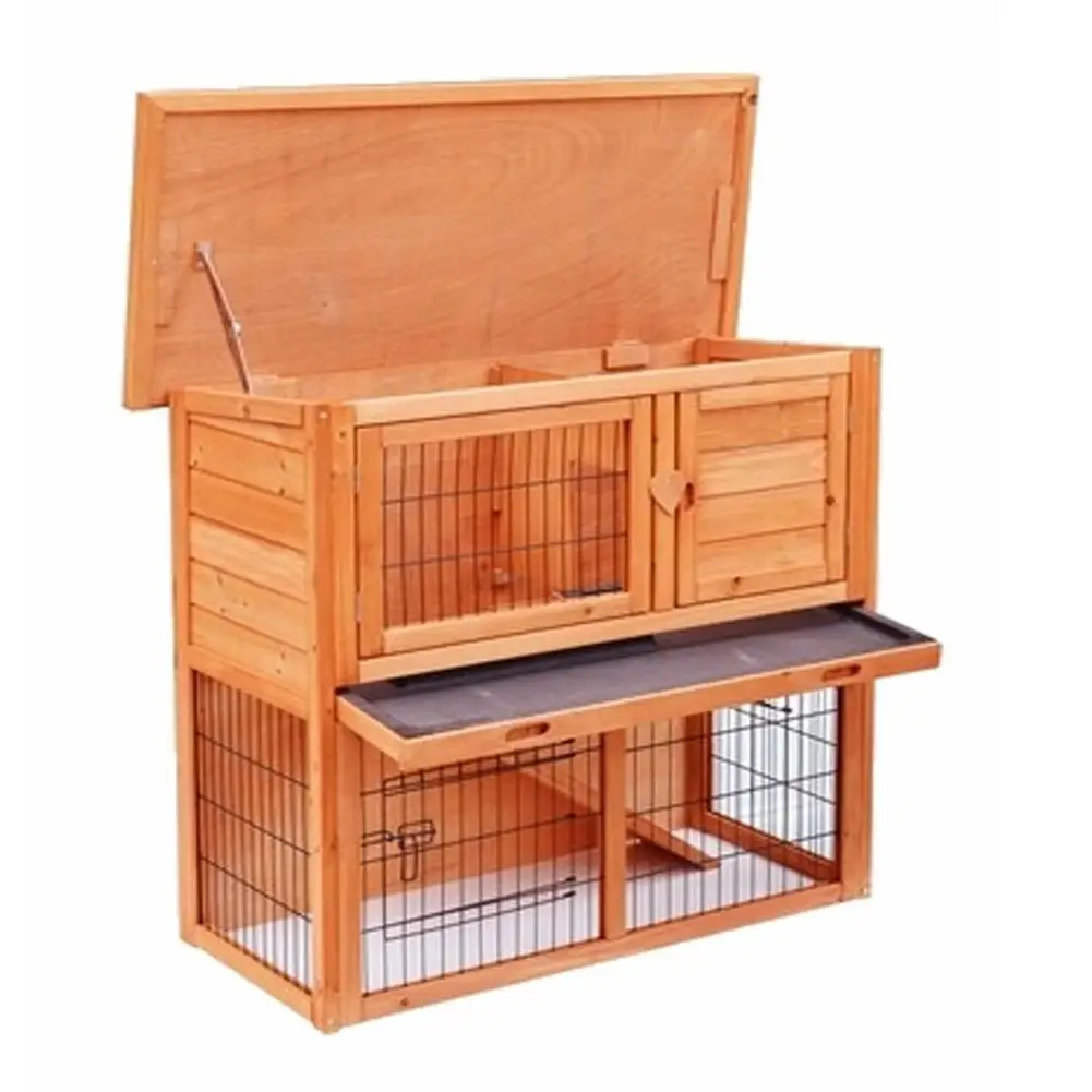 36inch Pet Bird Cage Rabbit Hutch Chiken Coop house Hen House Wood Color USA Warehouse Fast Shipping Drop Shipping