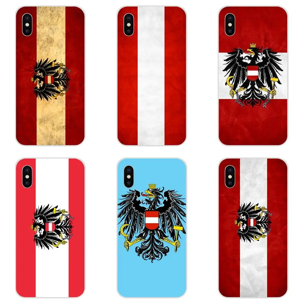 Австрия национальный флаг Эмблема для Apple iPhone 4 4S 5 5C 5S SE 6 6S 7 8 Plus X XS Max XR мягкие чехлы