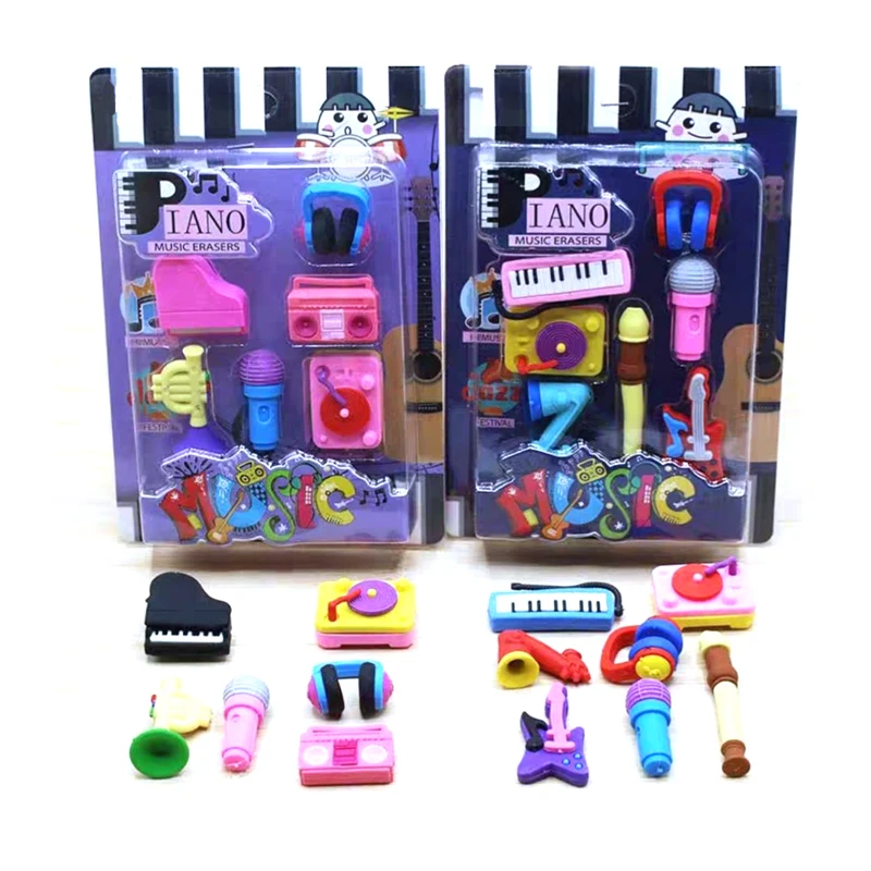 Музыкальный инструмент резиновый ластик-игрушка разработан как гитарный