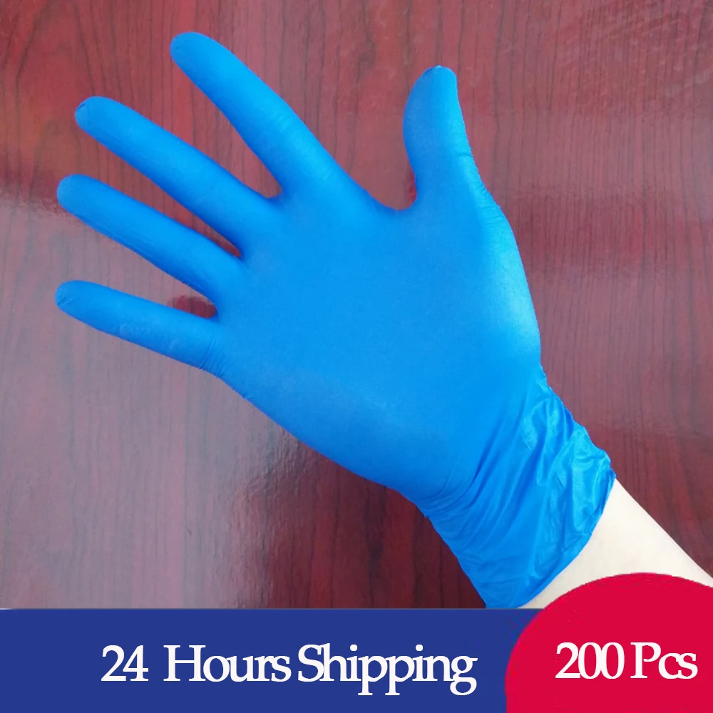 

Ready To Ship 100Pcs/Box PVC Disposable Colored Examination Nitrile Glove for Examination Powder-free Disposable Gloves