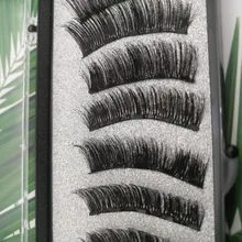 Pestañas postizas magnéticas 3D, 5 imanes, 8 Uds., duraderas, hechas a mano, de visón Artificial Natural, con pinzas