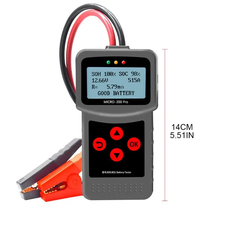 

Тестер емкости автомобильного аккумулятора MICRO-200PRO, цифровой автомобильный сброс нагрузки, R9UC