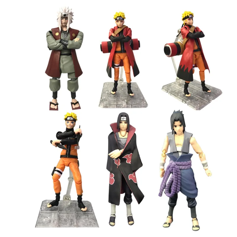 

5 Styles SHF Naruto Figure JIRAIYA Uzumaki Naruto Uchiha Itachi Uchiha Sasuke PVC Action Doll Model Baby Toy Gift For Children