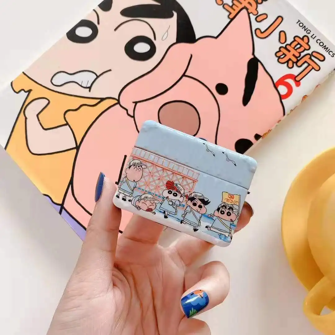 Милый чехол Crayon Shin-chan для Apple Airpods противоударный чехол для Apple AirPods 1 2 3 наушники костюм чехол s защитный чехол