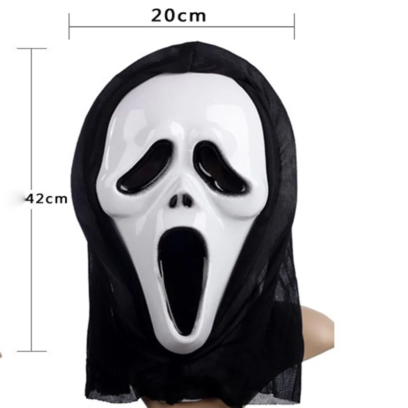 PC Mask Унисекс Хэллоуин злой смерти вампира костюм взрослый длинный халат с капюшоном плащ сценический наряд злой пират косплей накидка для мужчин и женщин - Цвет: PC Mask